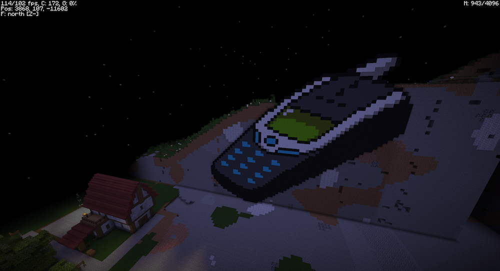 Minecraft nokia phone 2d pixel art